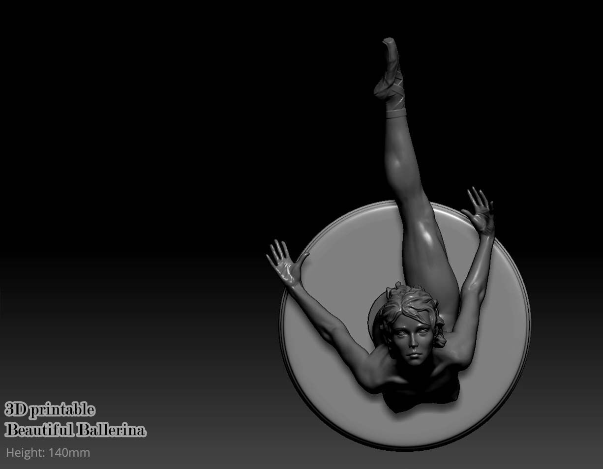 Beautiful Naked Ballerina 3D print model_16