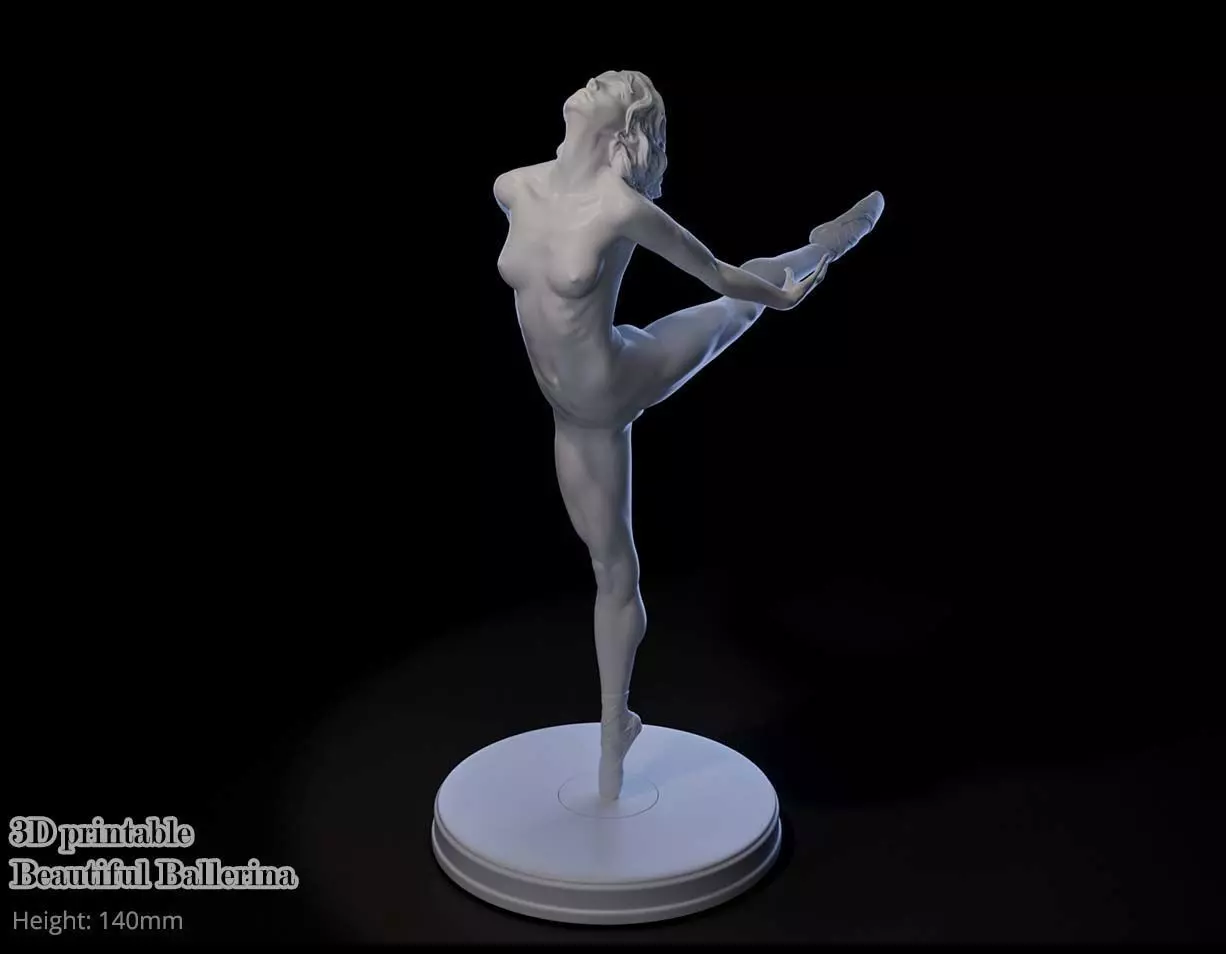 Beautiful Naked Ballerina 3D print model_0
