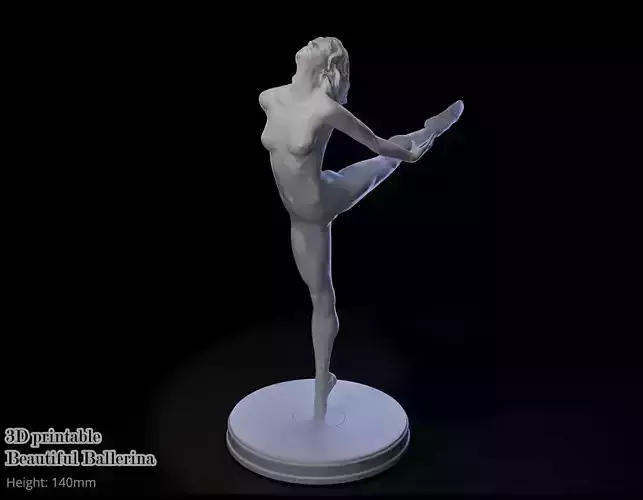 Beautiful Naked Ballerina 3D print model
