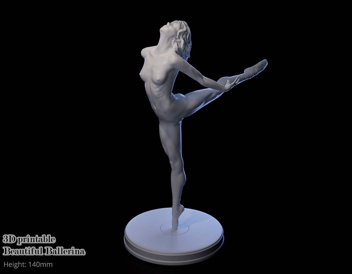 Beautiful Naked Ballerina 3D print model_11