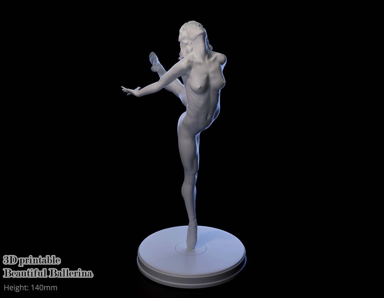 Beautiful Naked Ballerina 3D print model_3