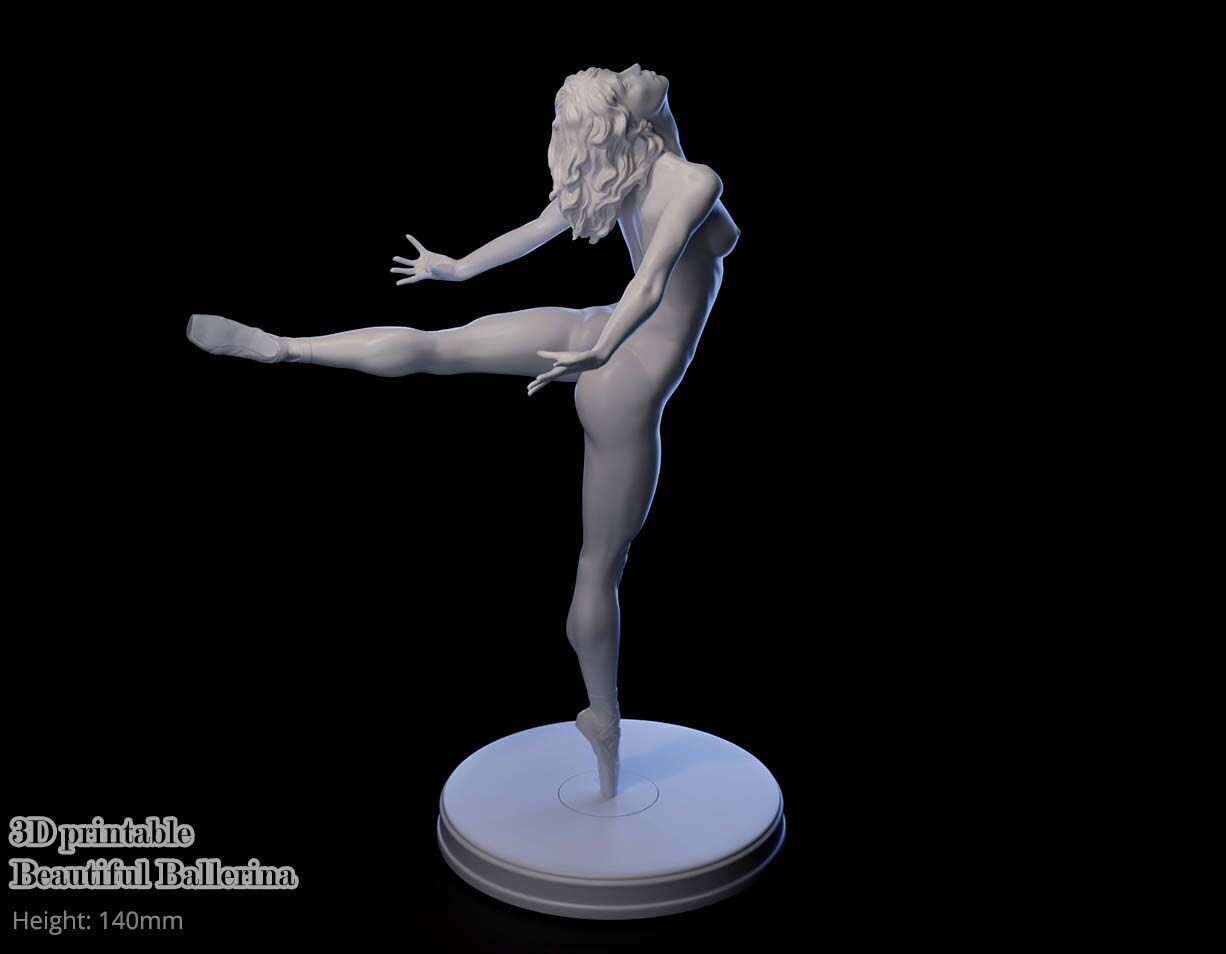 Beautiful Naked Ballerina 3D print model_6