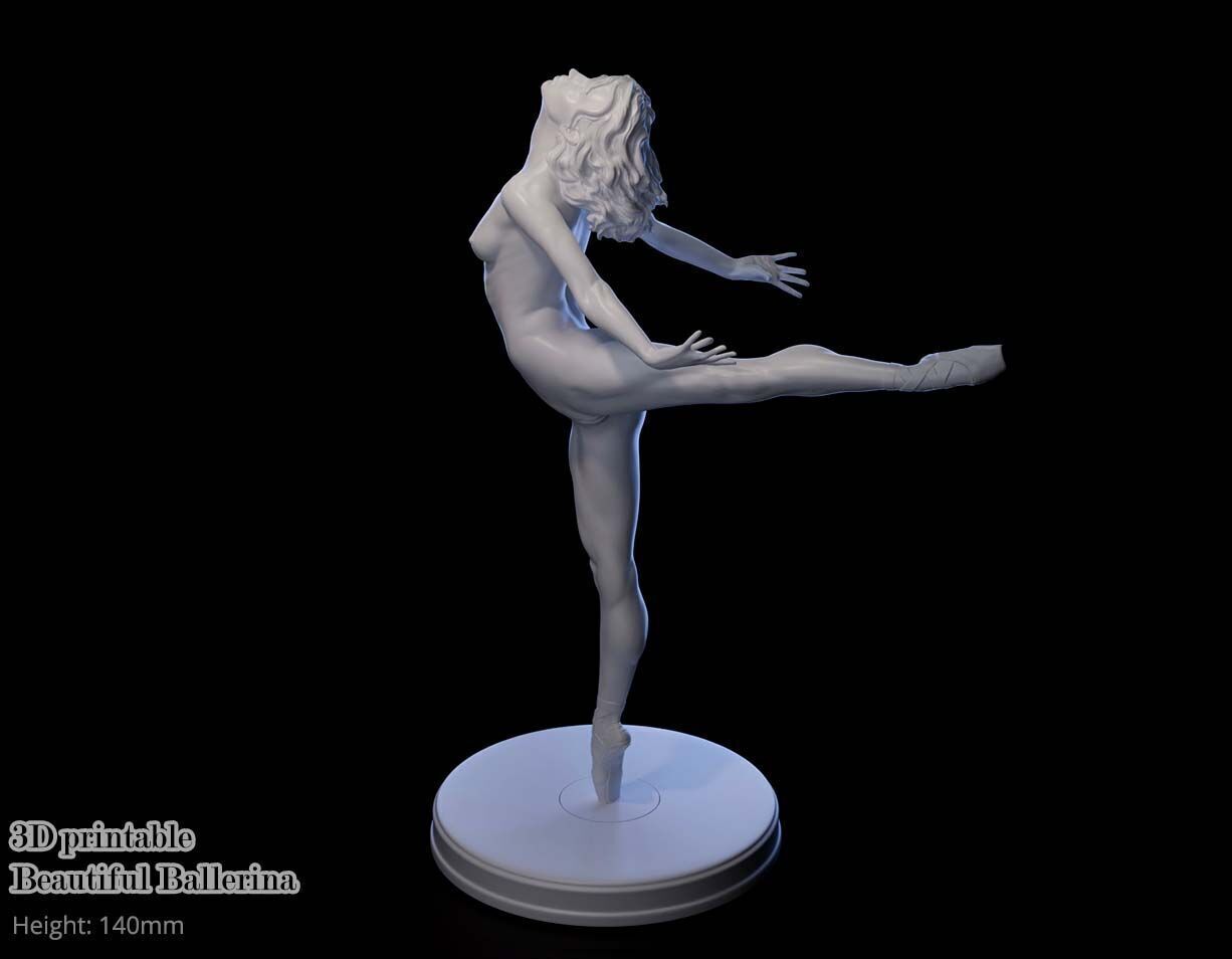 Beautiful Naked Ballerina 3D print model_9