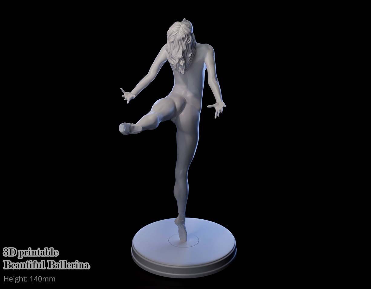 Beautiful Naked Ballerina 3D print model_7