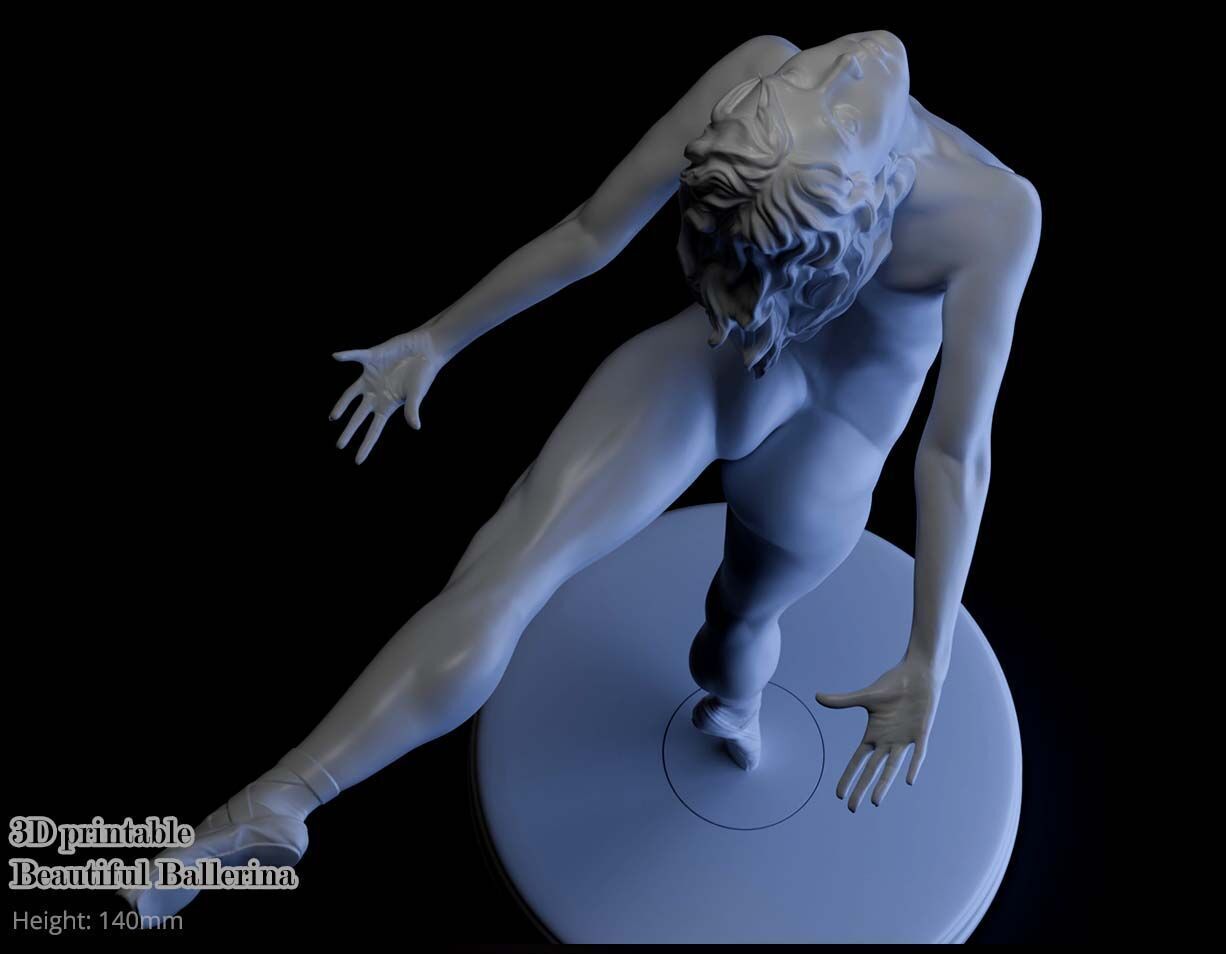 Beautiful Naked Ballerina 3D print model_14