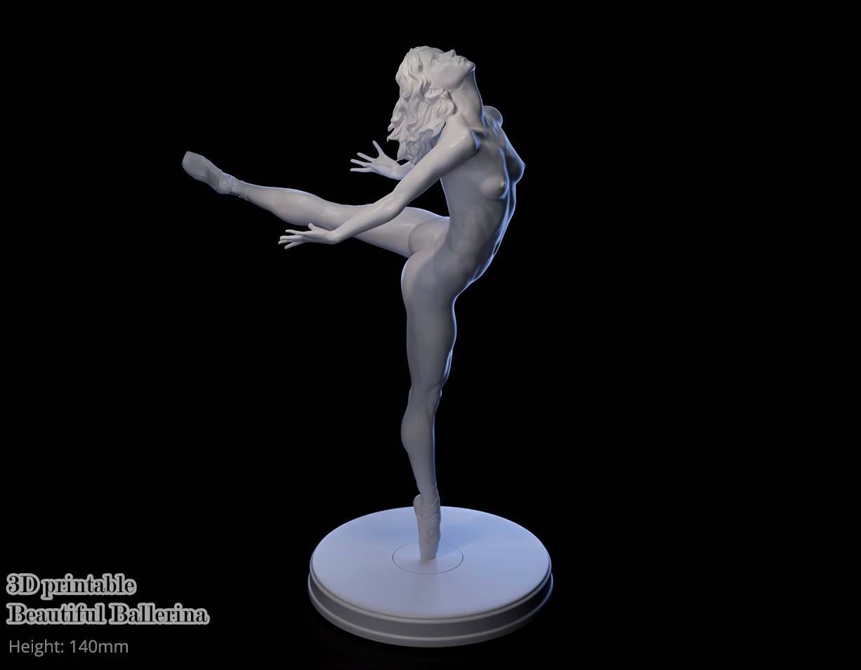 Beautiful Naked Ballerina 3D print model_5