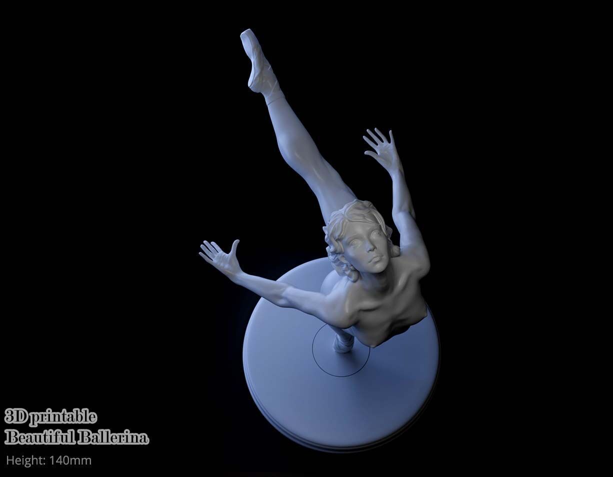 Beautiful Naked Ballerina 3D print model_12