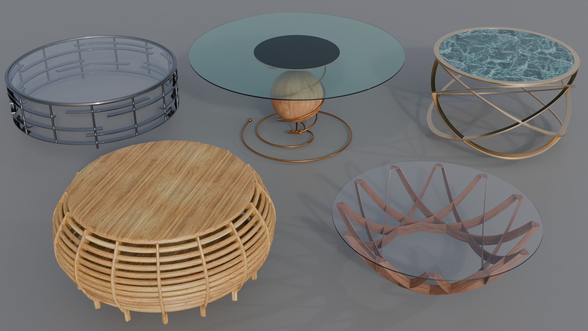 Coffee Tables Pack 3D model_1