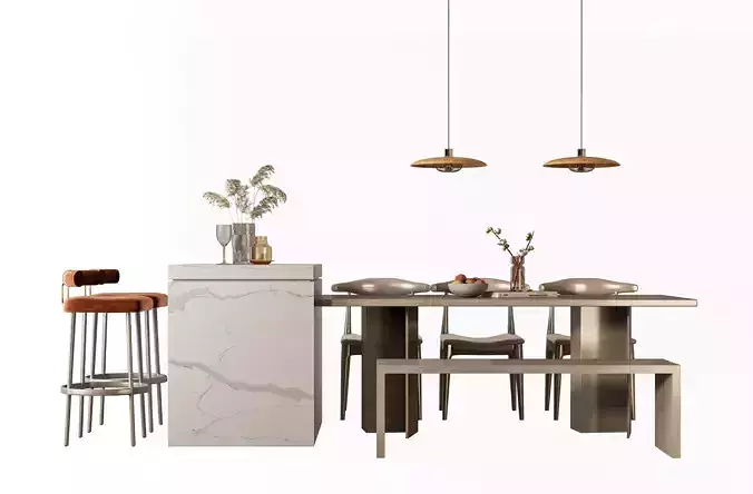 Chair and Table Bar Combination