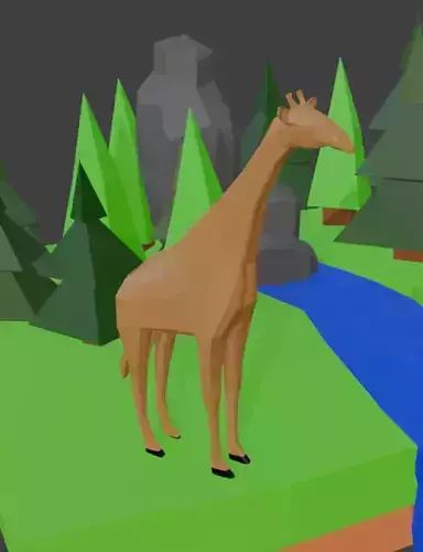  low polygon giraffe
