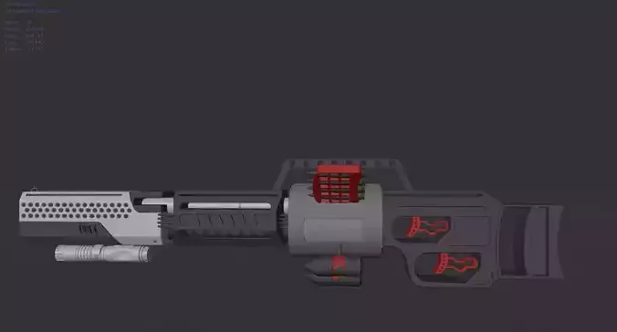 Sci-Fi Double barrel gun