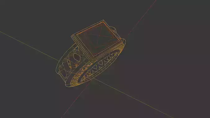 Beautiful Artistic Ring Model