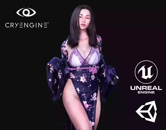 Teen Kimono - Game Ready