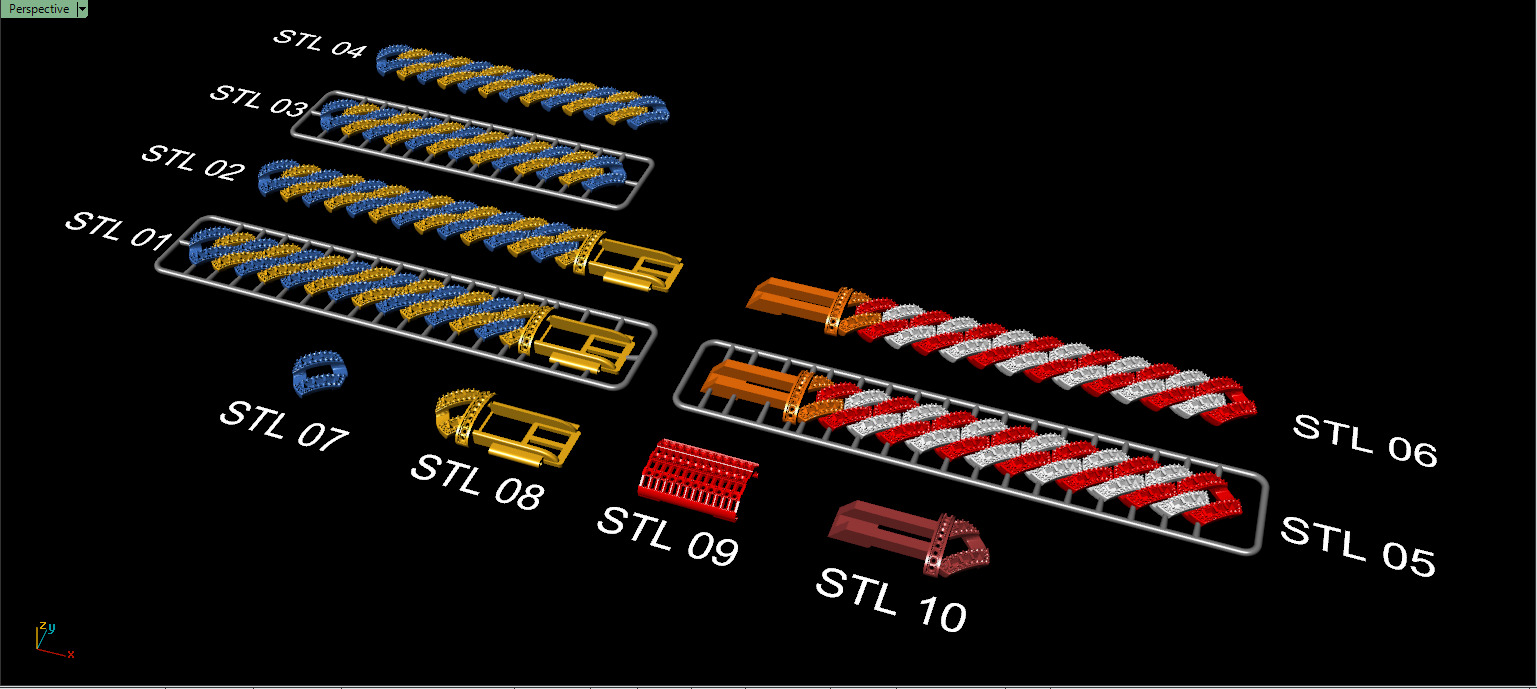 14mm BAGUETTE CUBAN LINK CHAIN FOR BRACELETS OR NECKLACE 3D print model_17