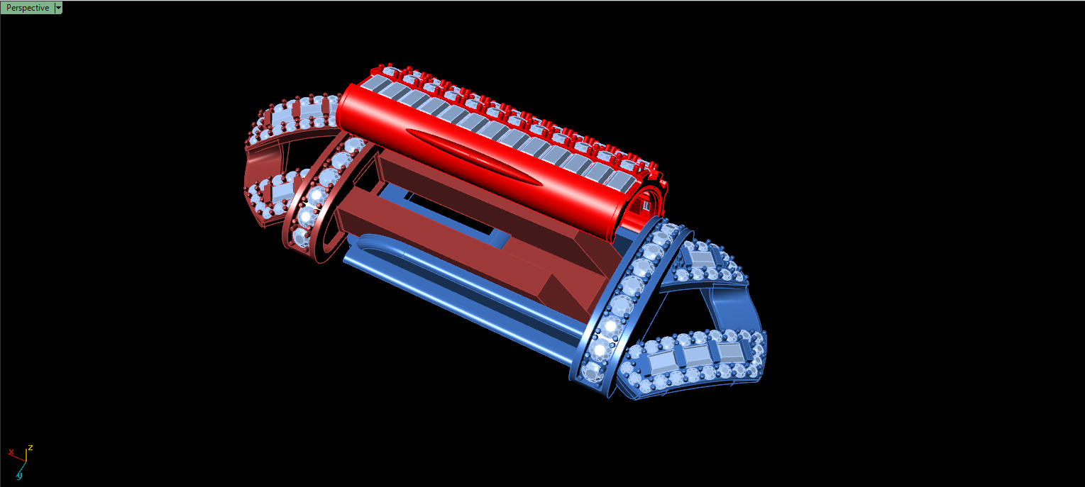 14mm BAGUETTE CUBAN LINK CHAIN FOR BRACELETS OR NECKLACE 3D print model_8