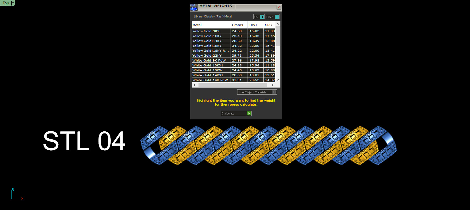 14mm BAGUETTE CUBAN LINK CHAIN FOR BRACELETS OR NECKLACE 3D print model_26