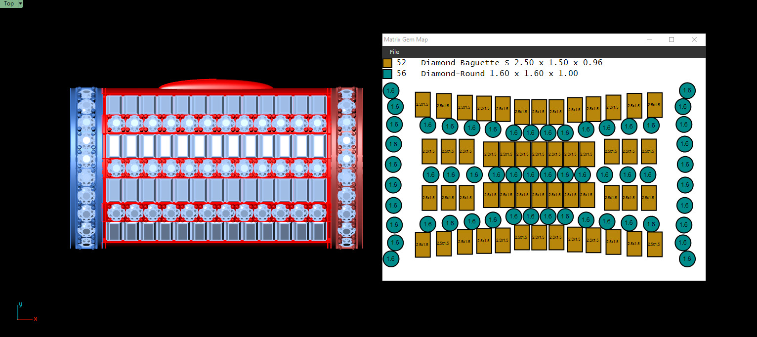 14mm BAGUETTE CUBAN LINK CHAIN FOR BRACELETS OR NECKLACE 3D print model_10