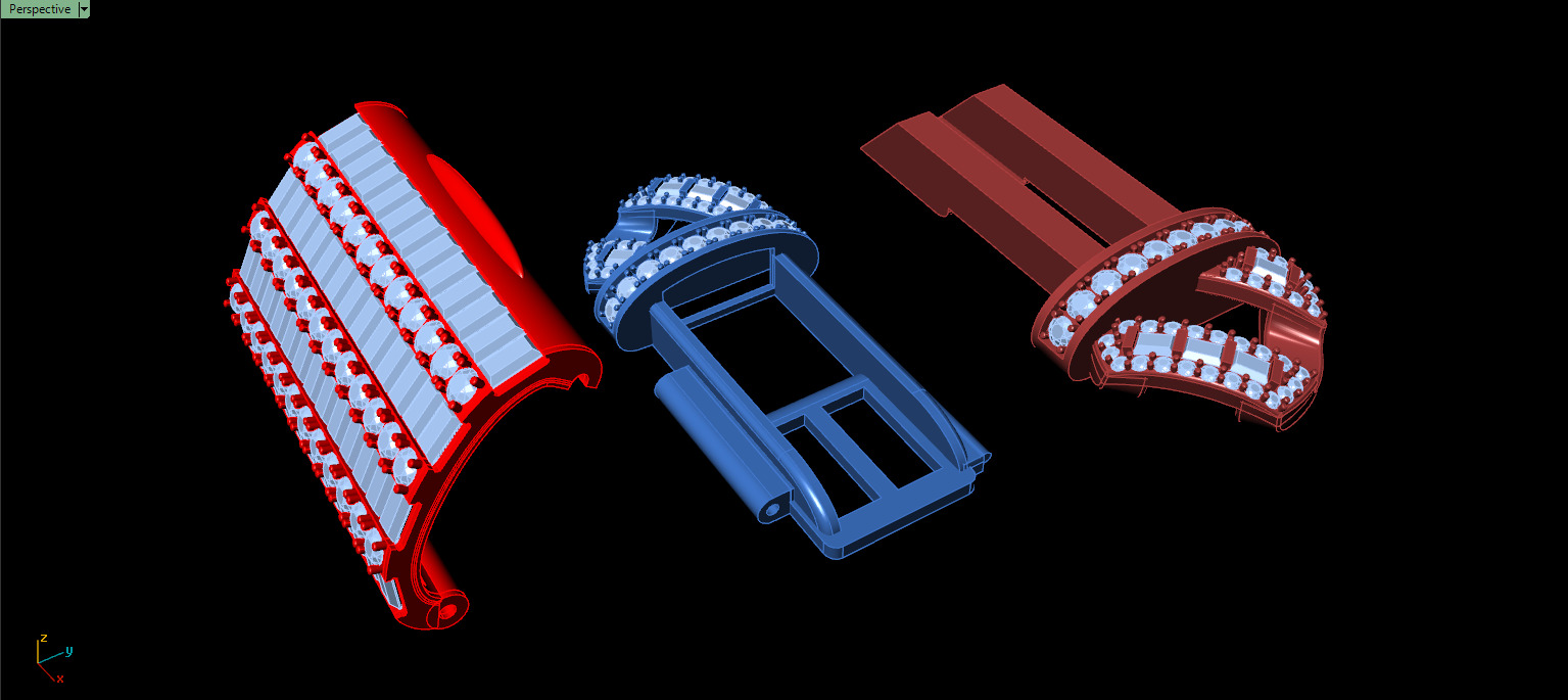 14mm BAGUETTE CUBAN LINK CHAIN FOR BRACELETS OR NECKLACE 3D print model_9