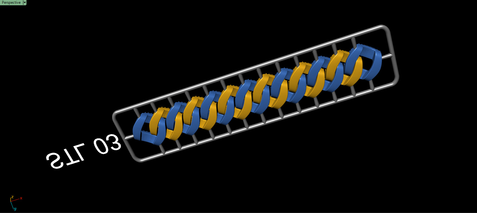 14mm BAGUETTE CUBAN LINK CHAIN FOR BRACELETS OR NECKLACE 3D print model_25