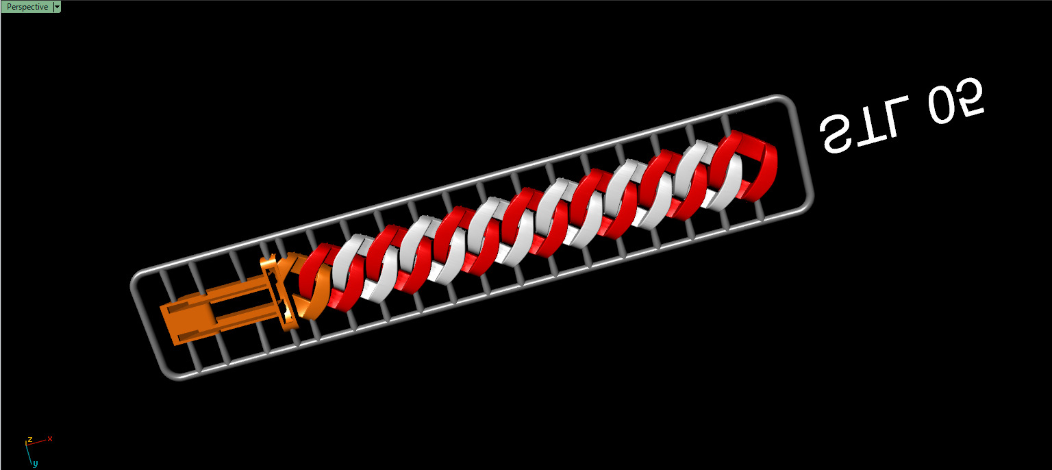 14mm BAGUETTE CUBAN LINK CHAIN FOR BRACELETS OR NECKLACE 3D print model_29