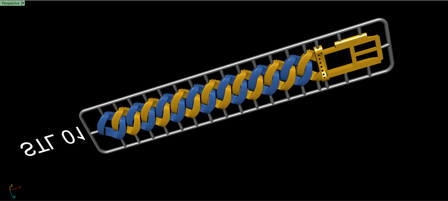 14mm BAGUETTE CUBAN LINK CHAIN FOR BRACELETS OR NECKLACE 3D print model_20