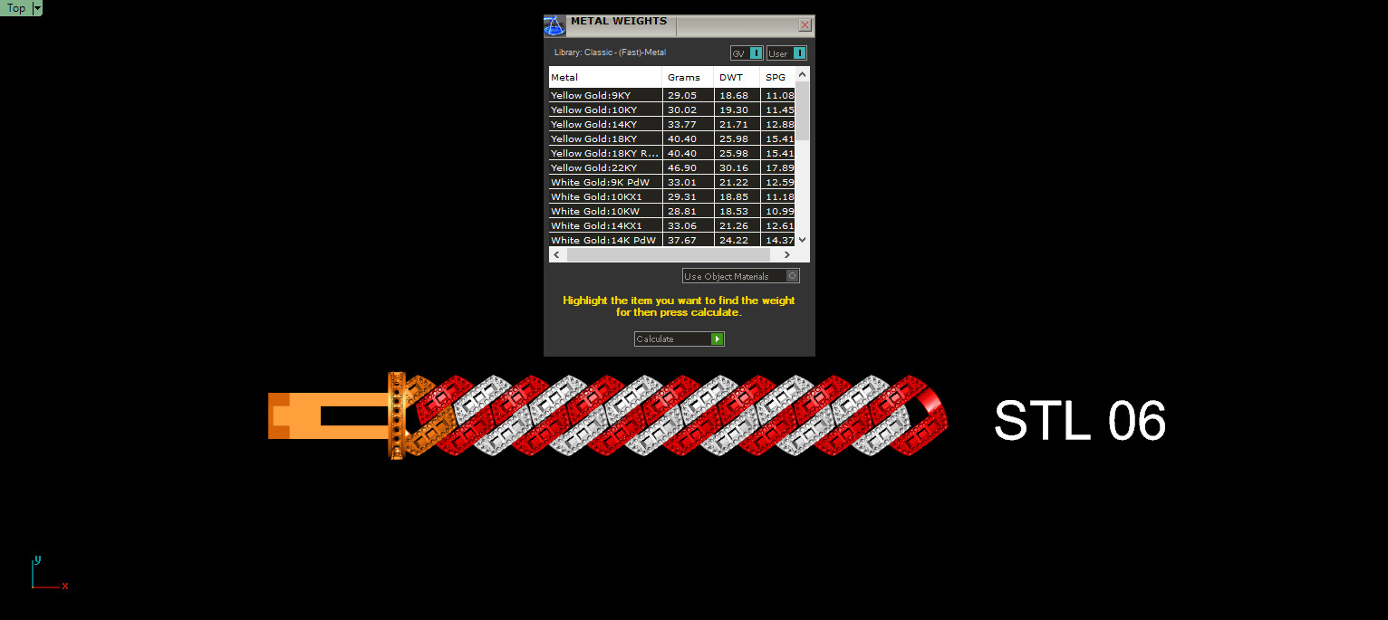 14mm BAGUETTE CUBAN LINK CHAIN FOR BRACELETS OR NECKLACE 3D print model_30