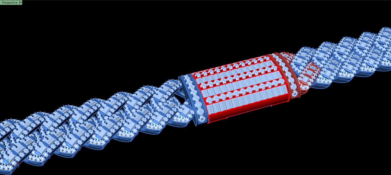 14mm BAGUETTE CUBAN LINK CHAIN FOR BRACELETS OR NECKLACE 3D print model_3