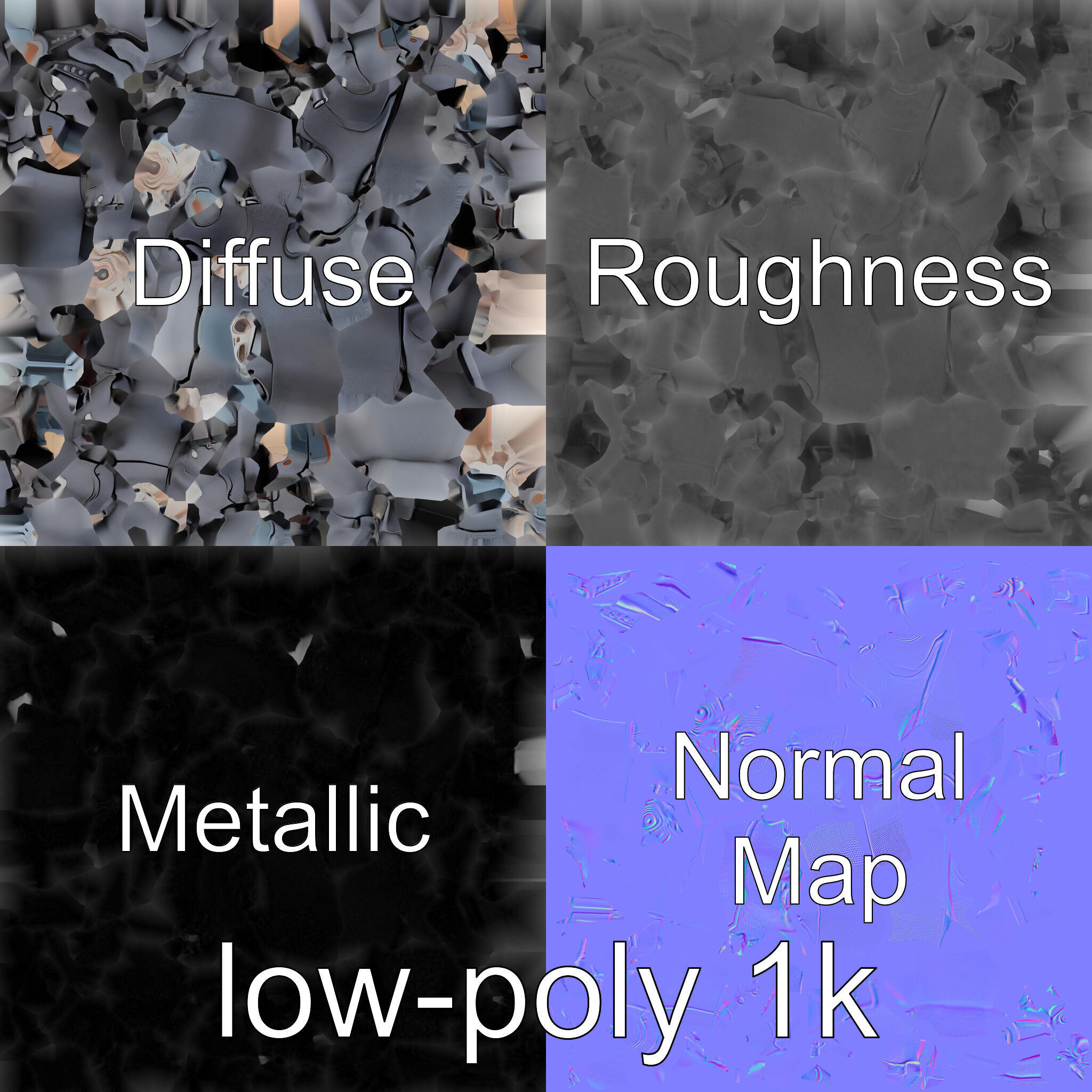 Carbon Fiber Robotic Hippopotamus with Water Filtration System Low-poly 3D model_4