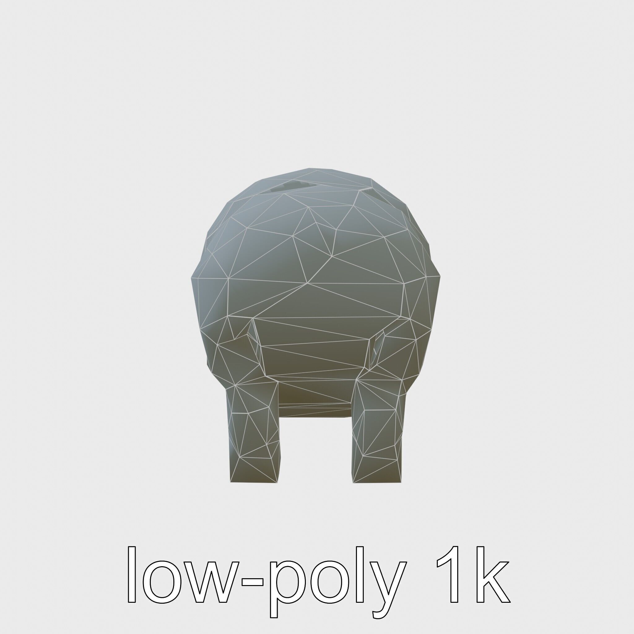 Carbon Fiber Robotic Hippopotamus with Water Filtration System Low-poly 3D model_10