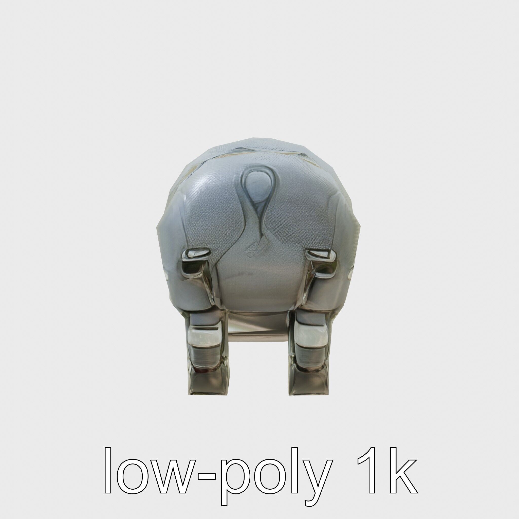 Carbon Fiber Robotic Hippopotamus with Water Filtration System Low-poly 3D model_7