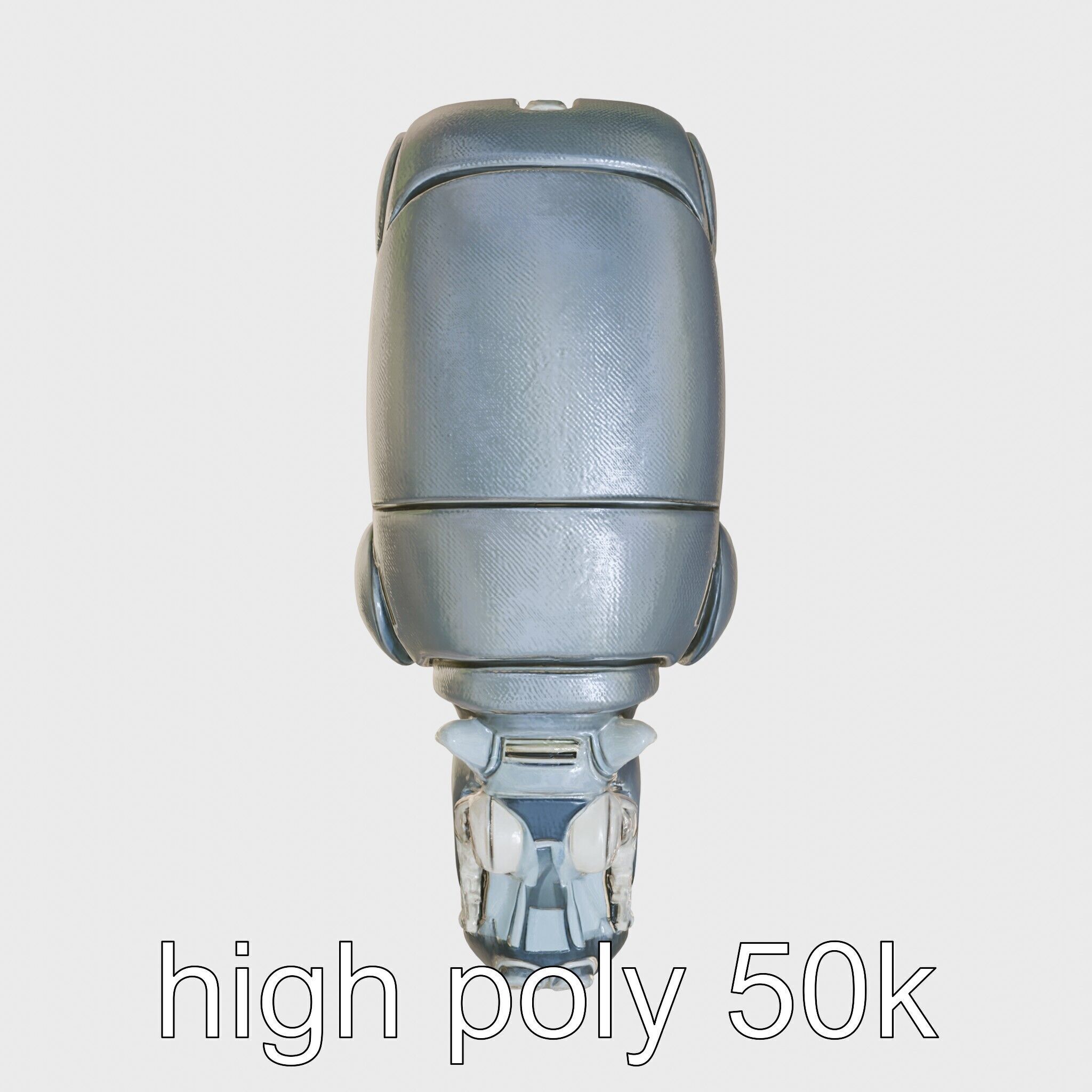 Carbon Fiber Robotic Hippopotamus with Water Filtration System Low-poly 3D model_27