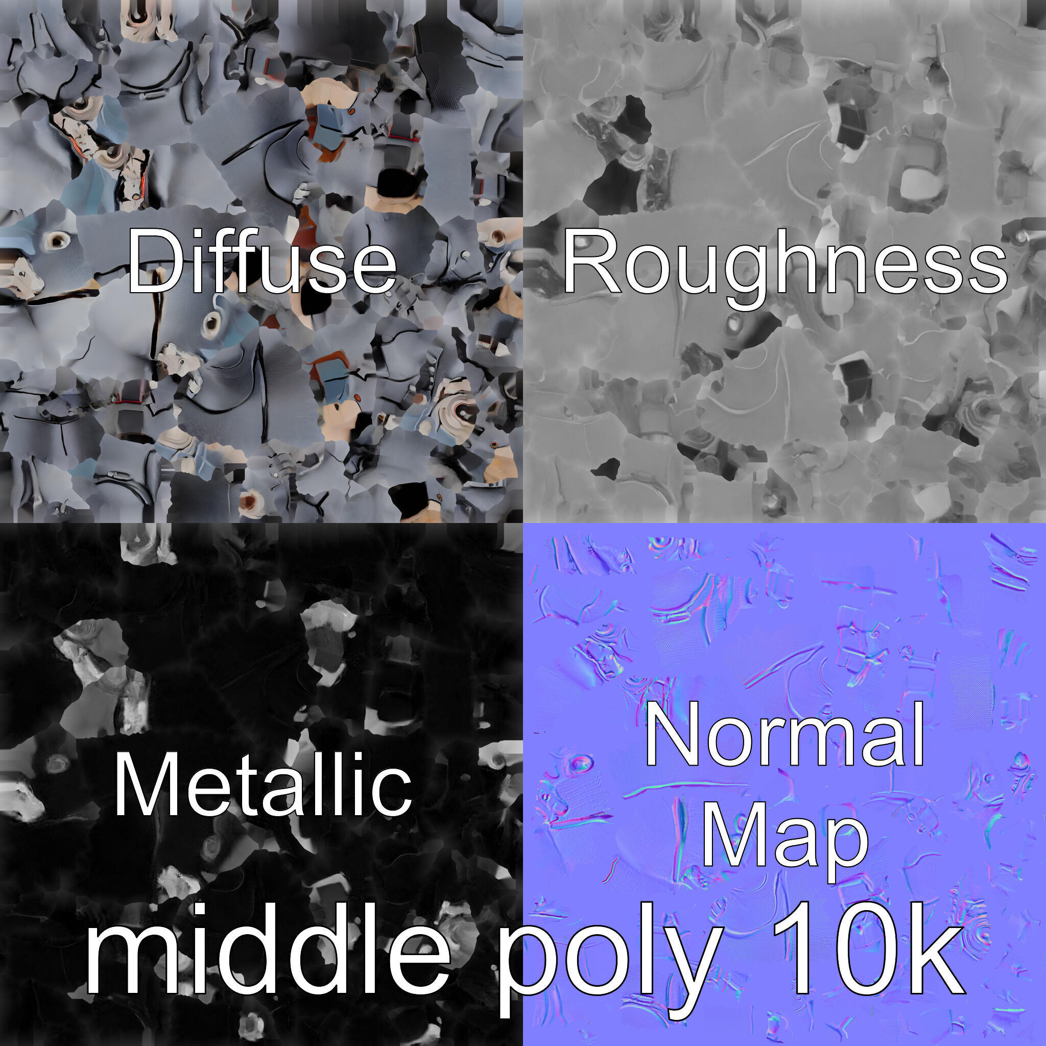 Carbon Fiber Robotic Hippopotamus with Water Filtration System Low-poly 3D model_33