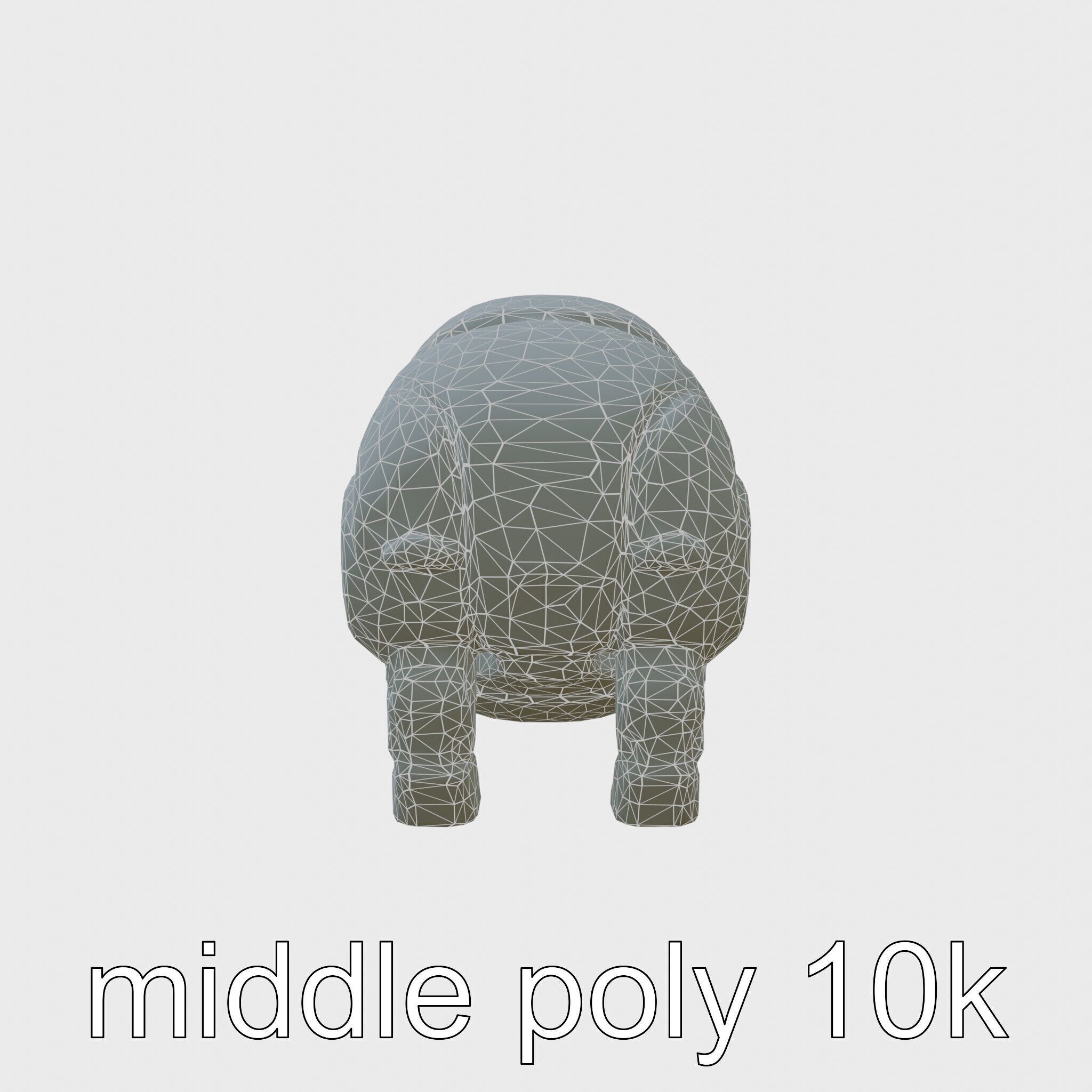 Carbon Fiber Robotic Hippopotamus with Water Filtration System Low-poly 3D model_24
