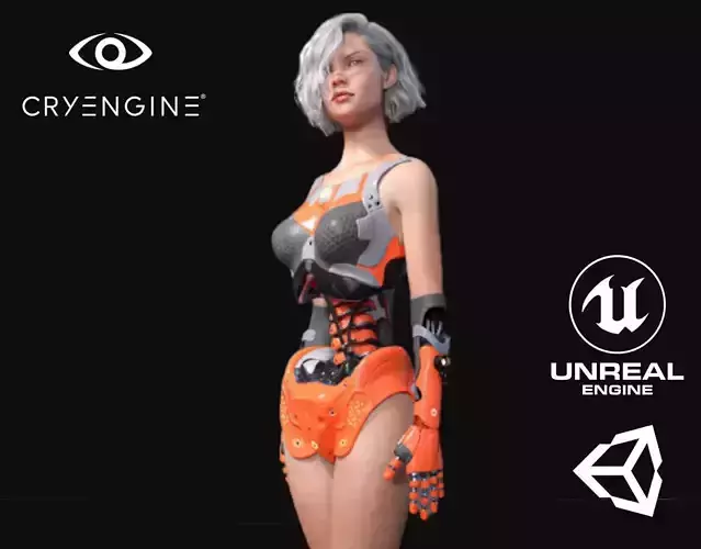 Cyborg Teen - Game Ready