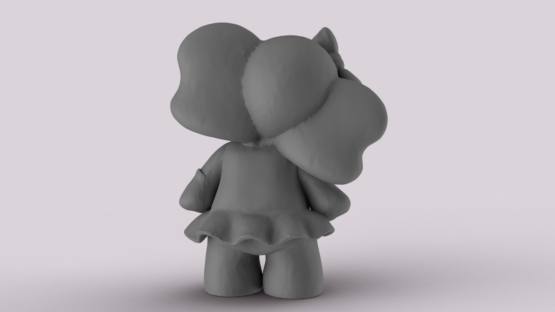 Cute Elephant Toy Sculpture 3D print model_3