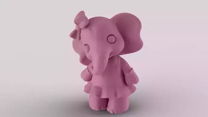 Cute Elephant Toy Sculpture
