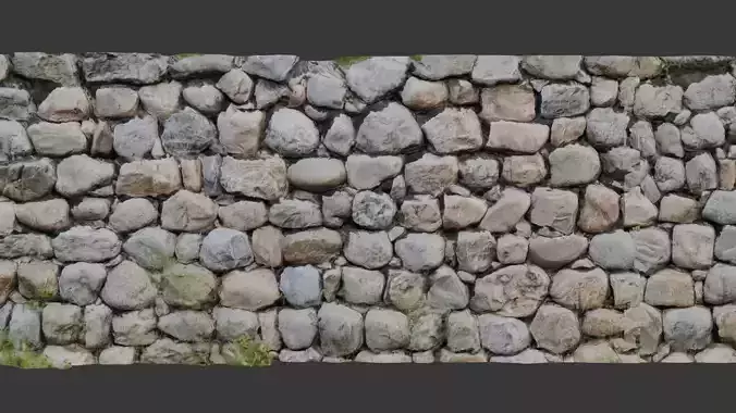 Stone Wall  3D Scanned Model
