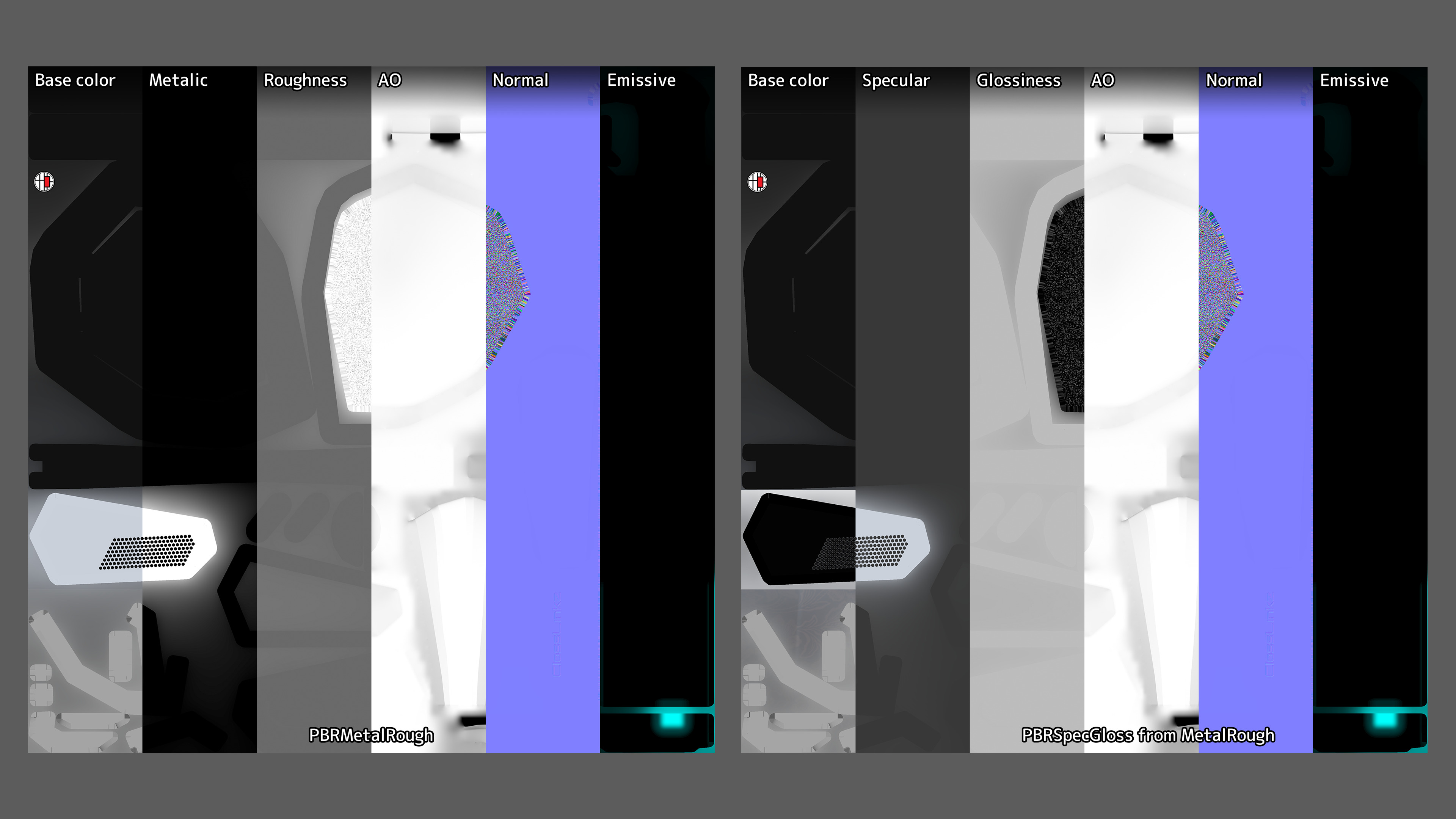 Intercom headset Low-poly 3D model_5