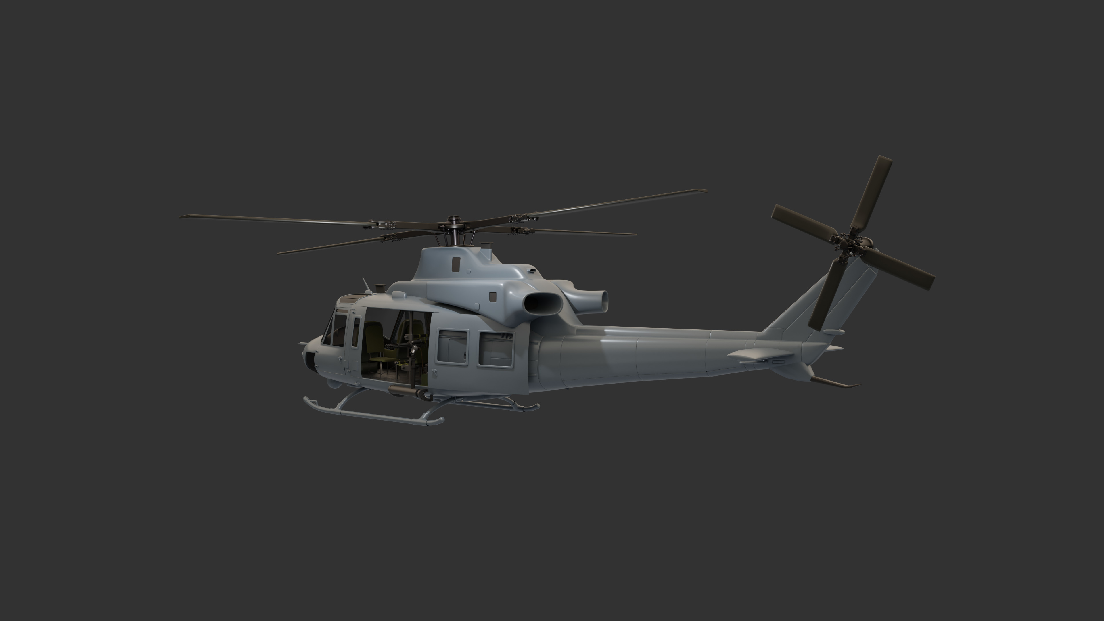 Bell Super Huey Venom Helicopter  3D model_5