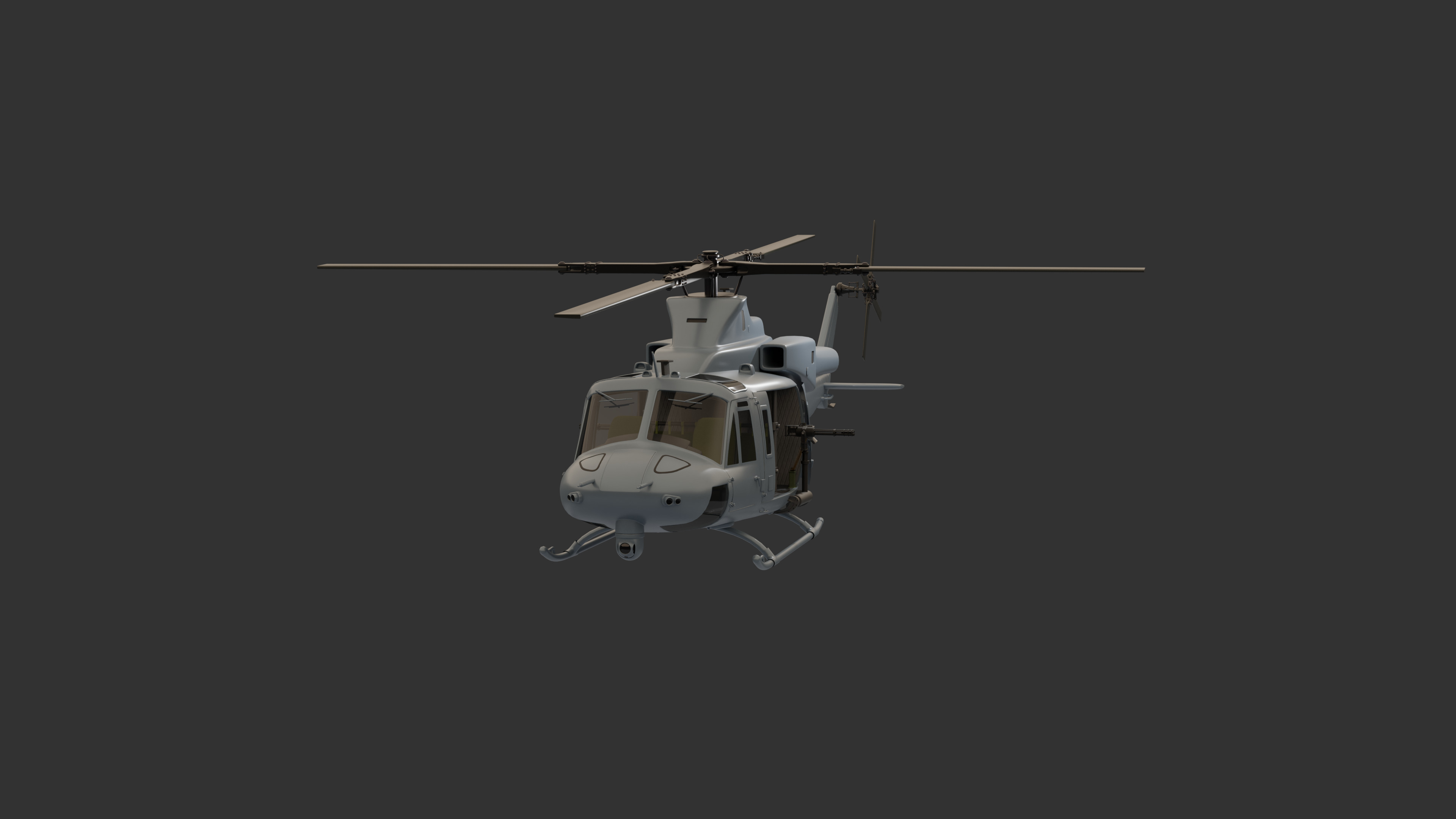 Bell Super Huey Venom Helicopter  3D model_2