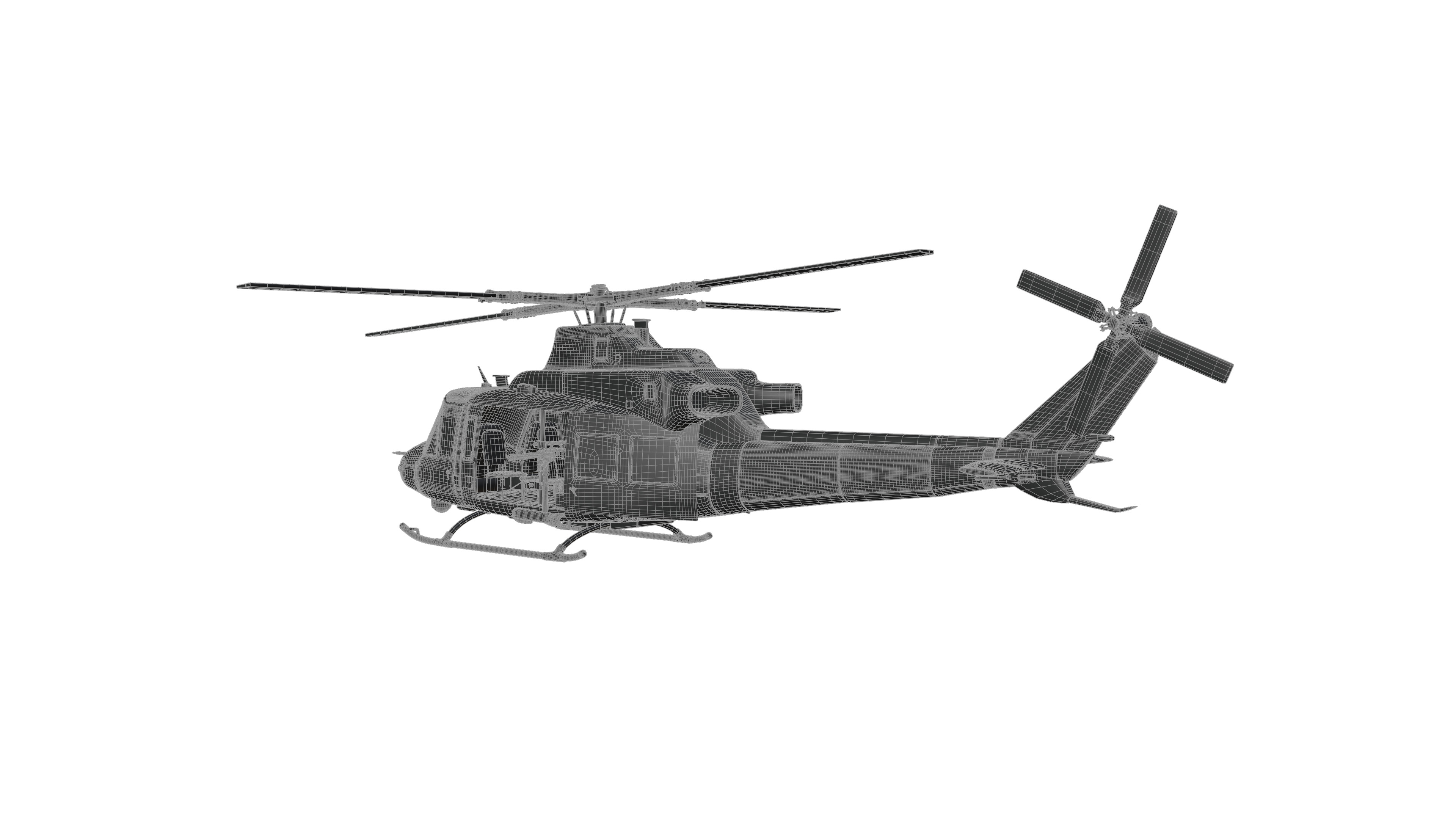 Bell Super Huey Venom Helicopter  3D model_13
