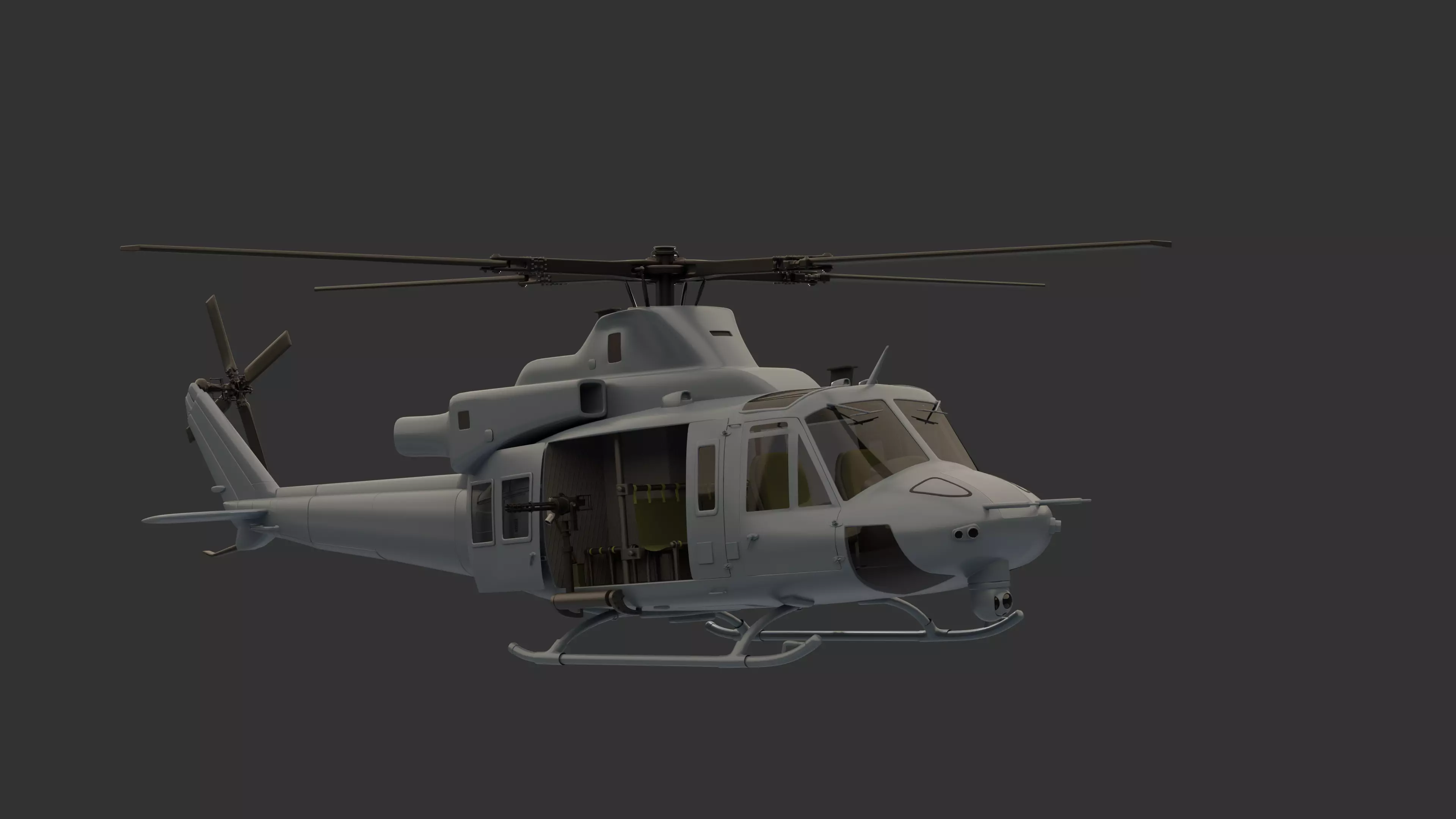 Bell Super Huey Venom Helicopter  3D model_0