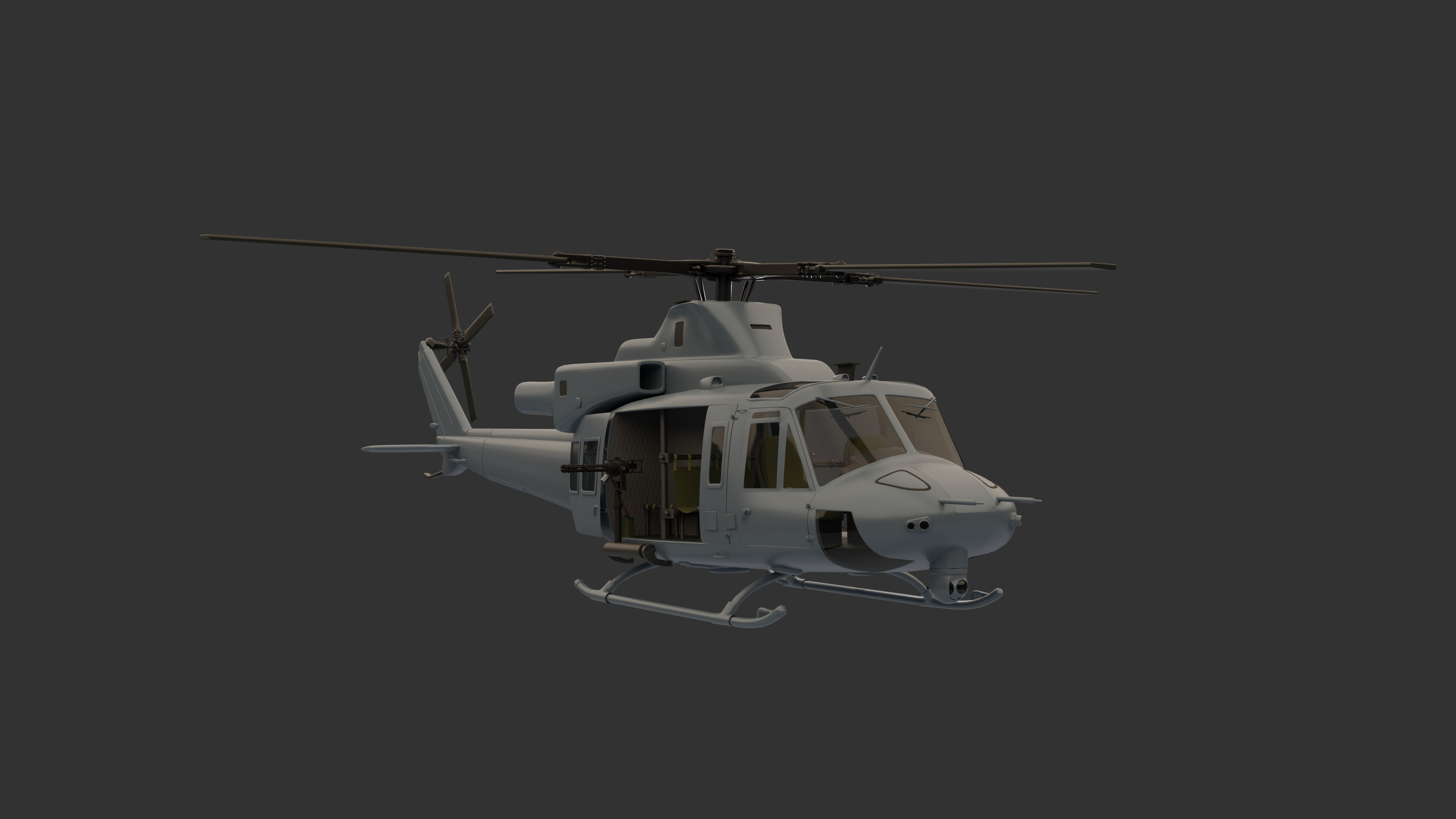 Bell Super Huey Venom Helicopter  3D model_1