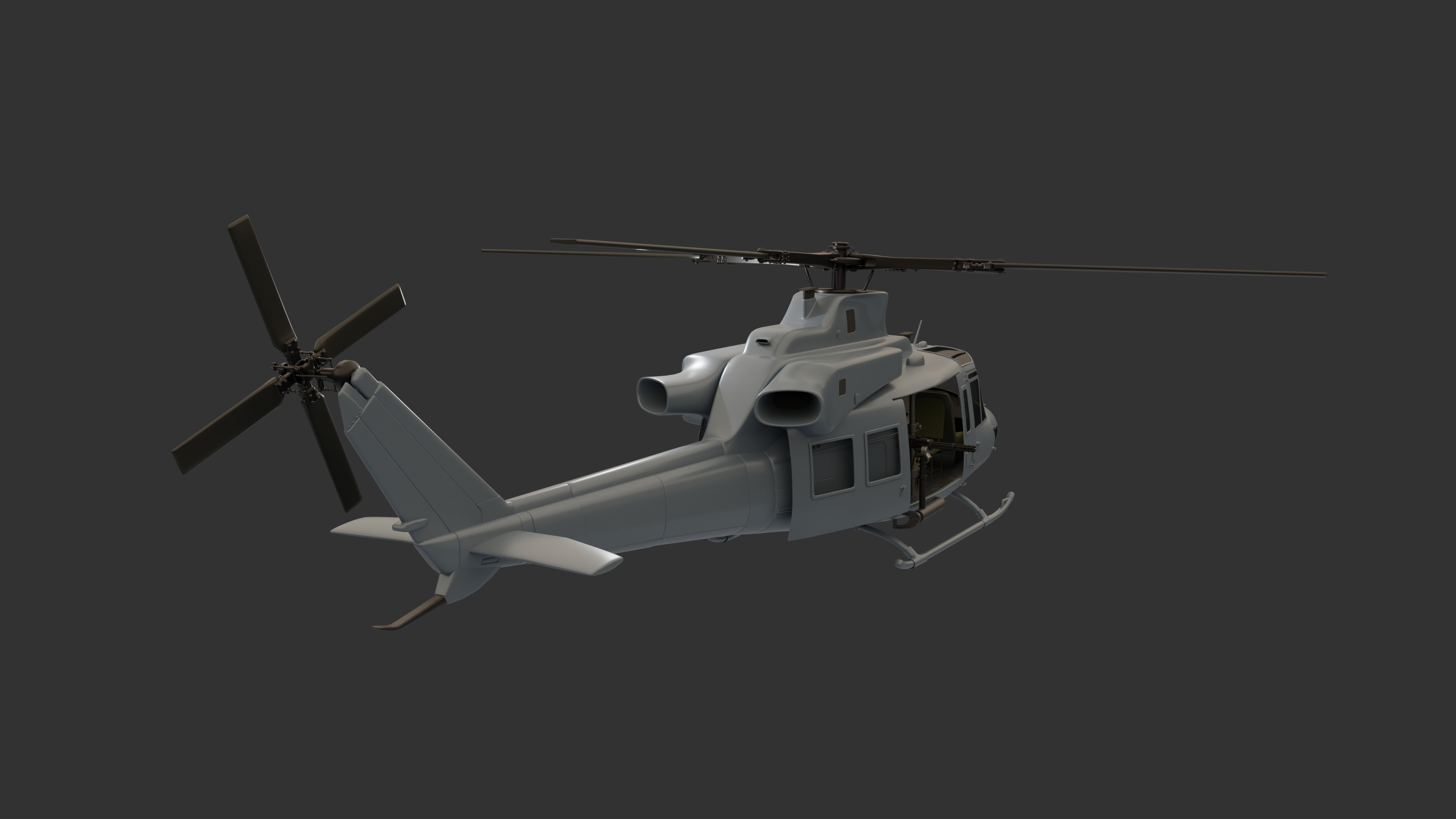 Bell Super Huey Venom Helicopter  3D model_7