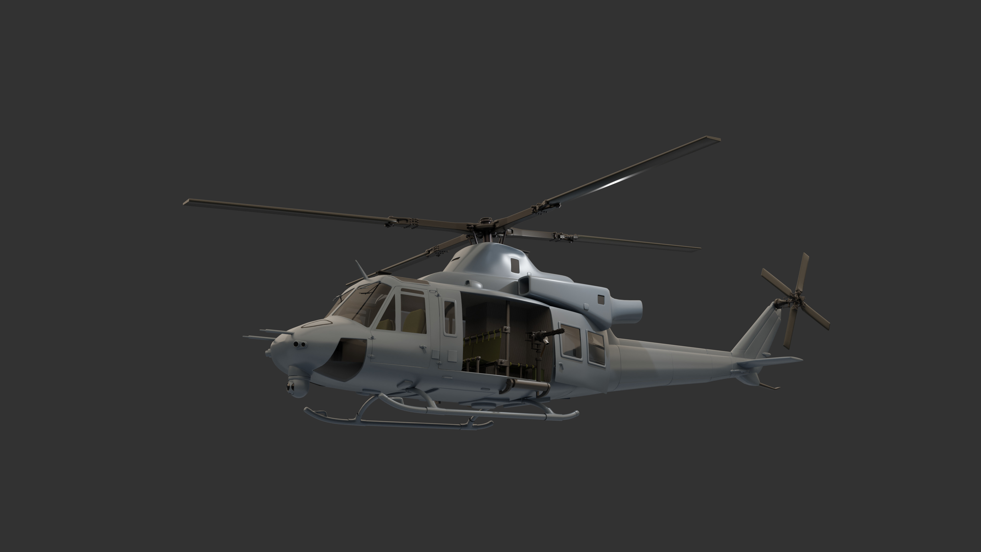Bell Super Huey Venom Helicopter  3D model_3