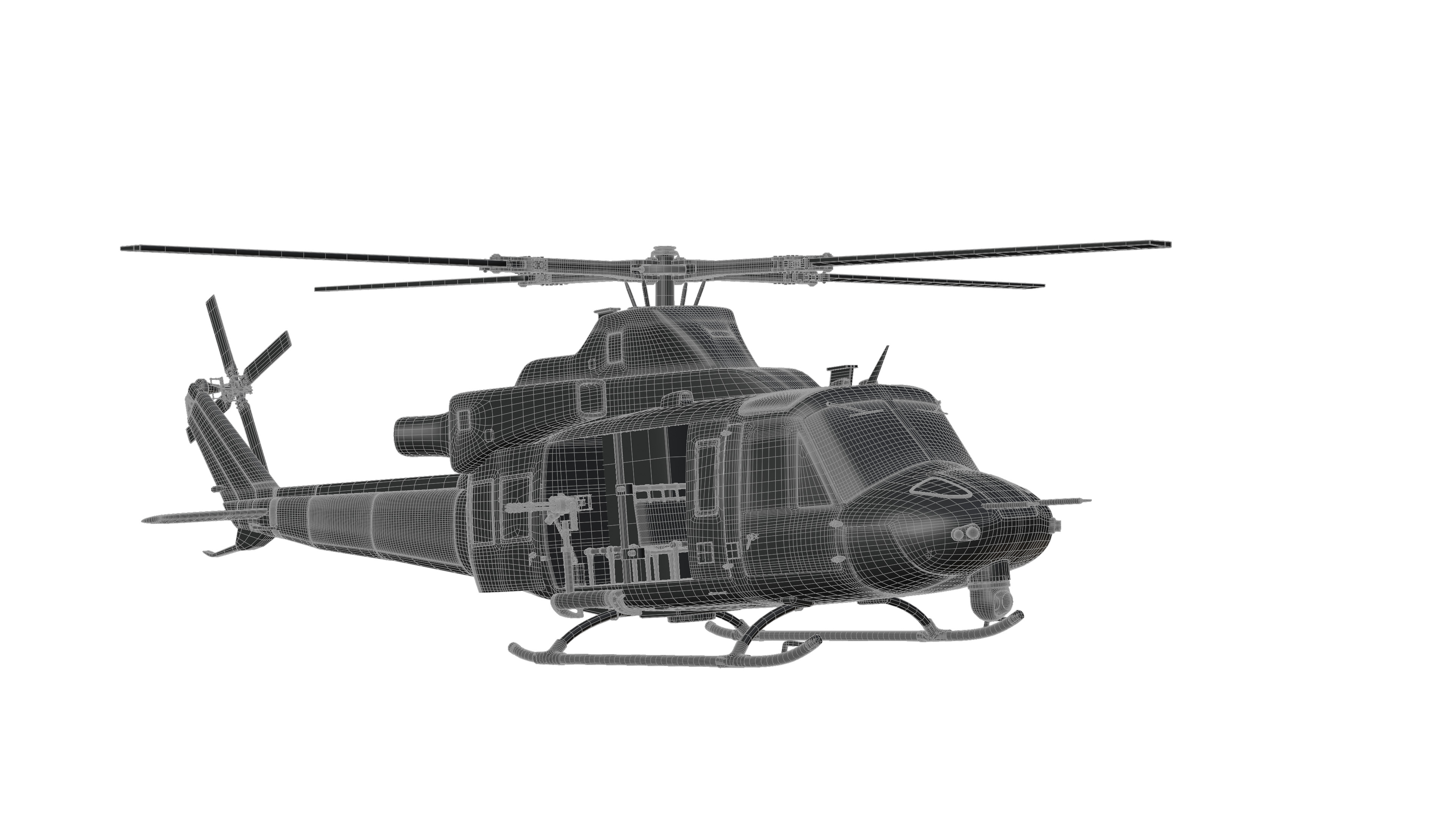 Bell Super Huey Venom Helicopter  3D model_11