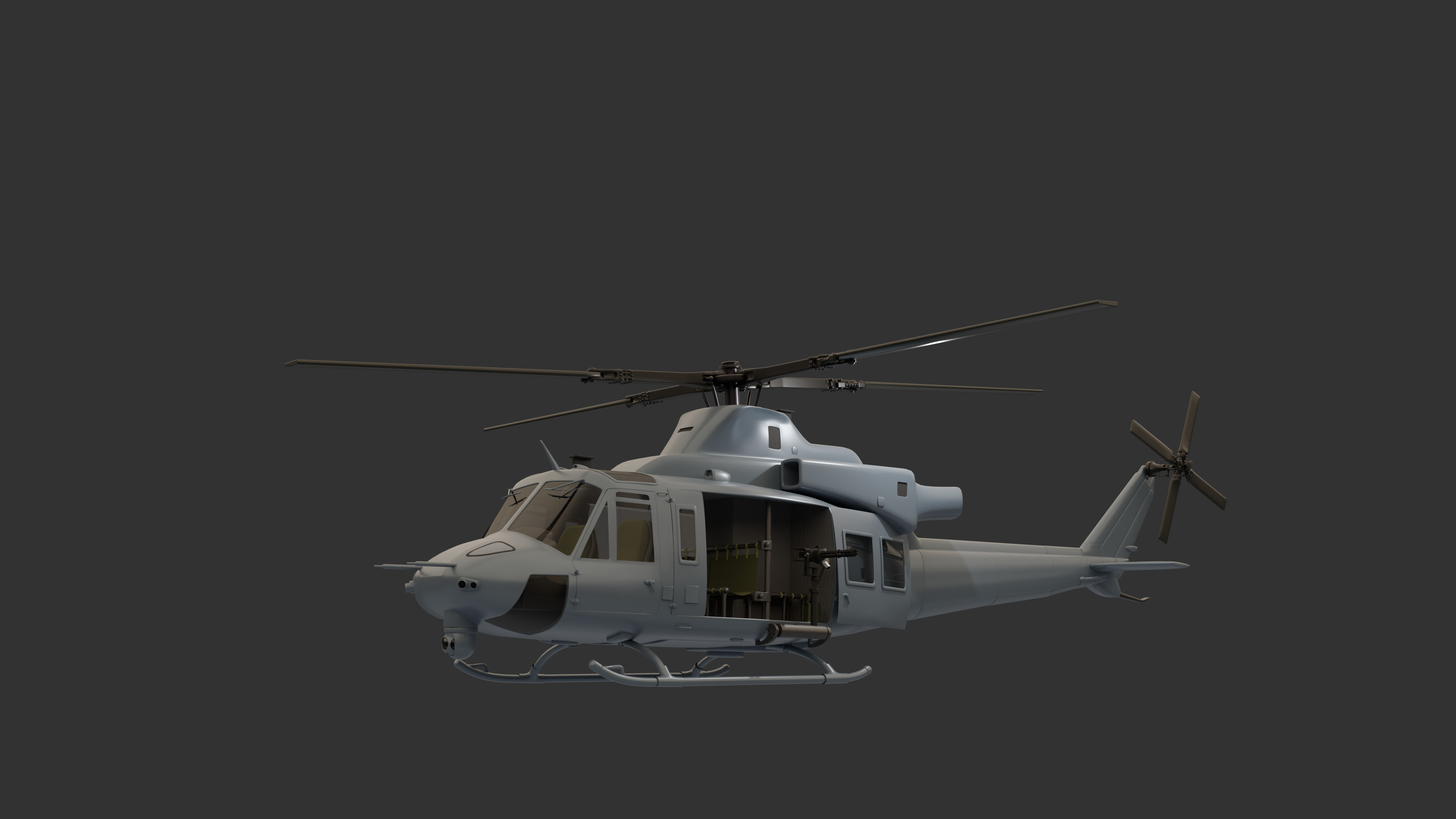 Bell Super Huey Venom Helicopter  3D model_6