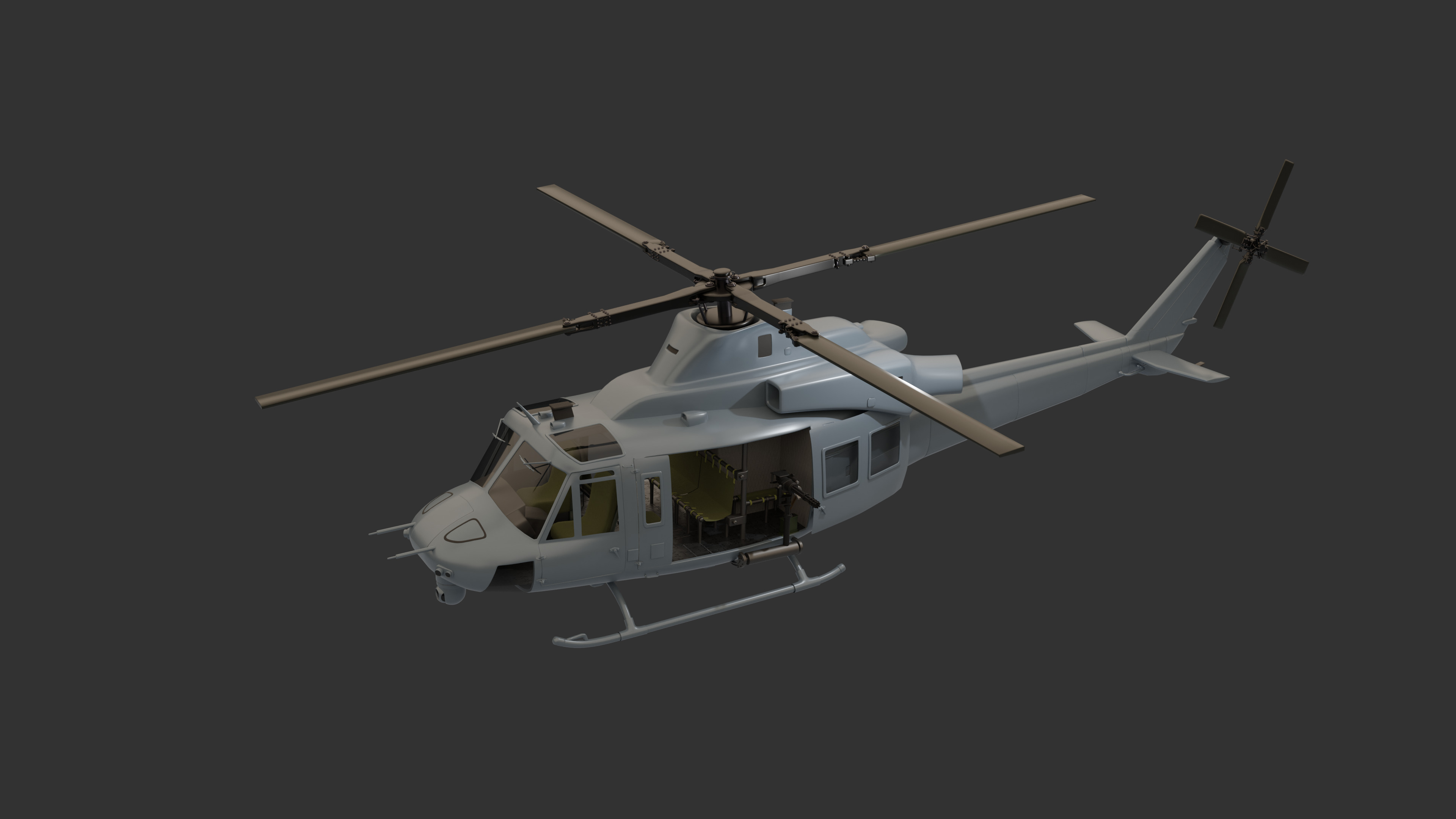 Bell Super Huey Venom Helicopter  3D model_4