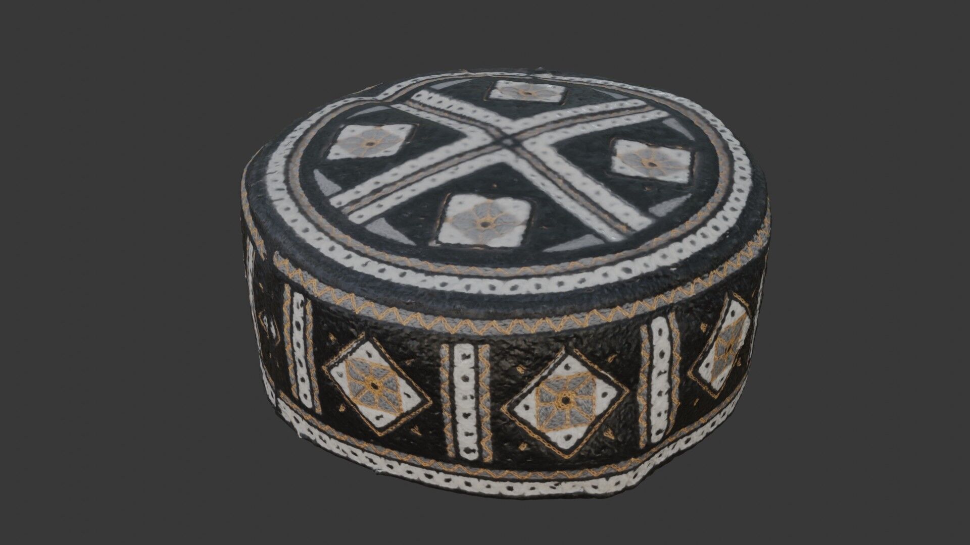 Decorative Wooden Box 3D Scanned Model Low-poly 3D model_5