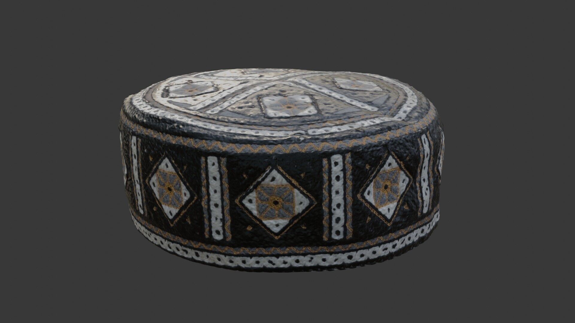 Decorative Wooden Box 3D Scanned Model Low-poly 3D model_1